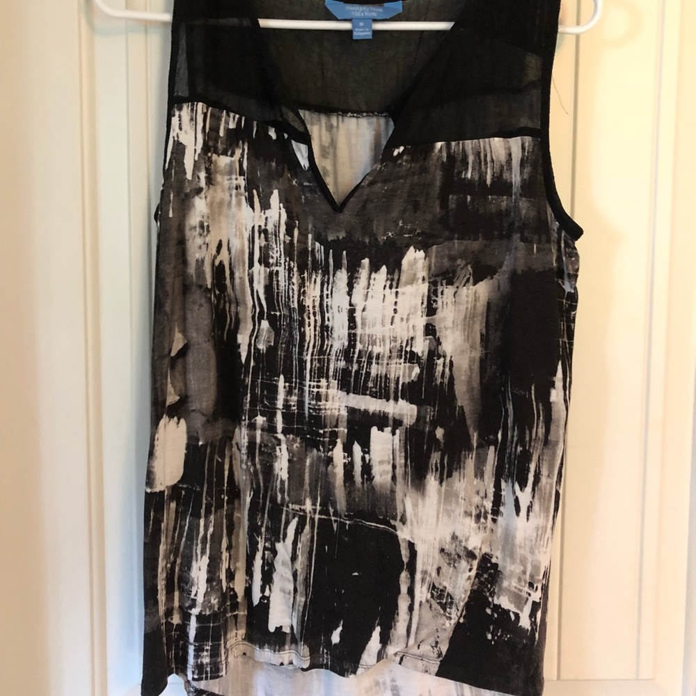 Black V-neck Tank Top